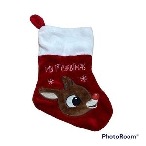 Rudolph the Red Nosed Reindeer My 1st Christmas Stocking Red